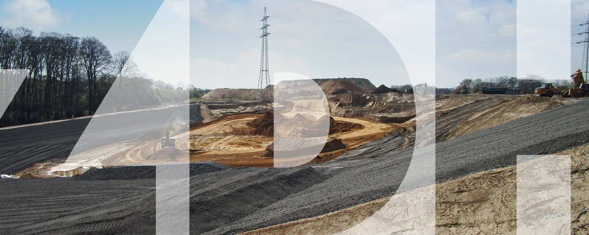 Deponiebauwerk der ZDH  Zentraldeponie Hubbelrath als Ingenieurbauwerk